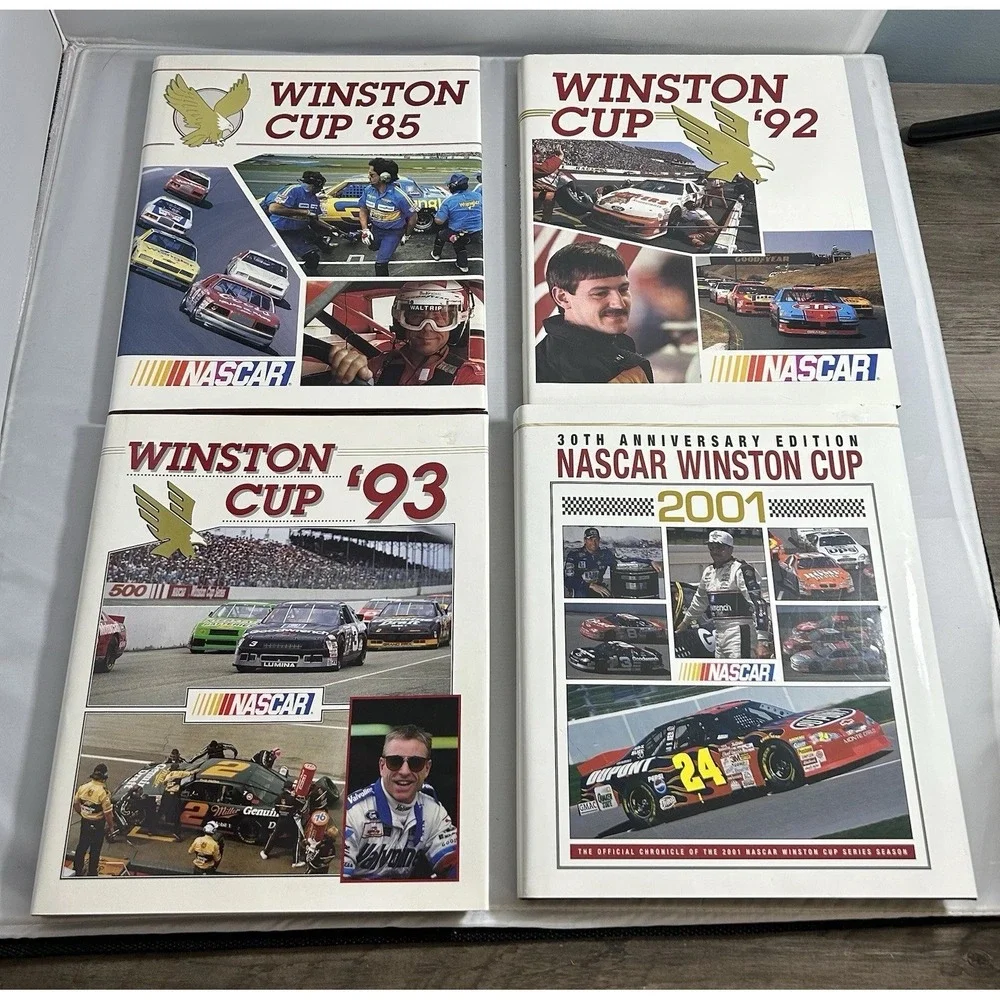 NASCAR Winston Cup Series Books 1985 1992 1993 2001 Lot of 4 Hardcover UMI